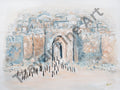tzayar fine art original painting of the old city of yerushalayim walls 