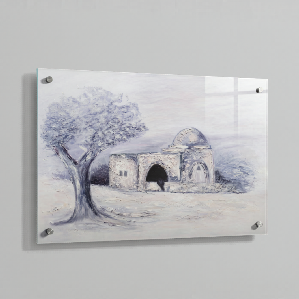 Judaica original art kever rochel acrylic 